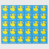 Happy Birthday met Rubber Ducky Cadeaupapier (Vlak)