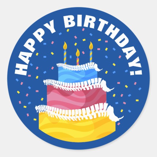 Happy Birthday met ruggengraat die Chiropractic Ronde Sticker (Voorkant)