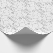Happy Birthday met witte achtergrond ballonnen Cadeaupapier (Hoek)