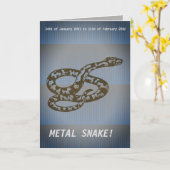 Happy Birthday Metal Snake Kaart (Gele Bloem)