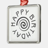 Happy Birthday Metalen Ornament (Links)