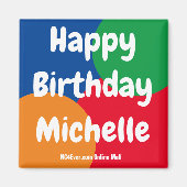 Happy Birthday Michelle magnet (Voorkant)