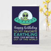 Happy Birthday Mijn favoriete verdienende grappige Kaart (Gele Bloem)