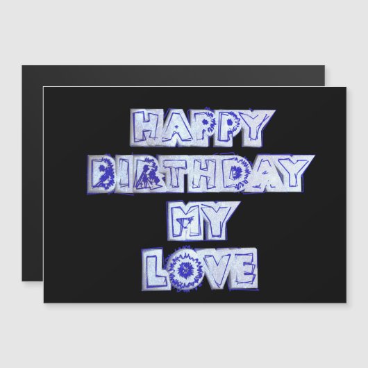 Happy Birthday Mijn liefde (Voorkant / Achterkant)