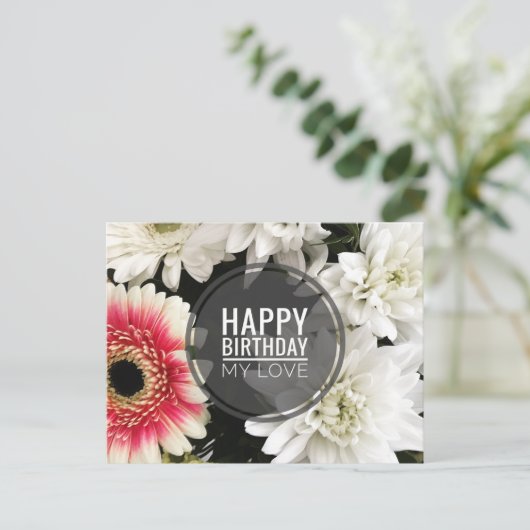 Happy Birthday Mijn liefde Briefkaart (Staand voorkant)