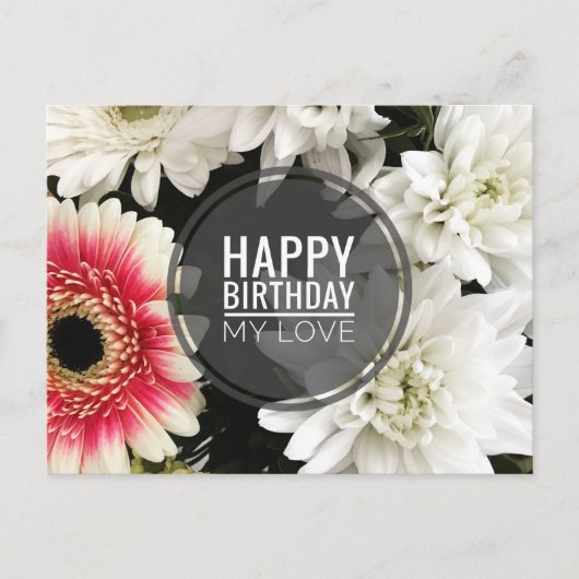 Happy Birthday Mijn liefde Briefkaart (Voorkant)