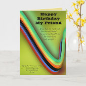 Happy Birthday Mijn vriend Kaart (Gele Bloem)