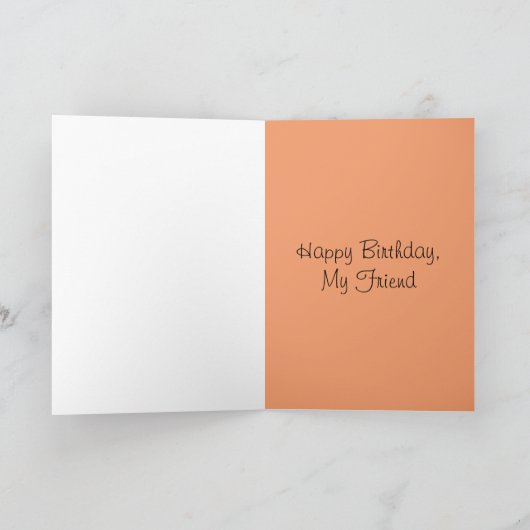 Happy Birthday Mijn vriend Kaart (Binnen)