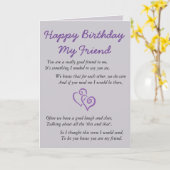 Happy Birthday Mijn vriend Kaart (Gele Bloem)