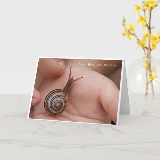 Happy Birthday, mijn zoon Kaart (Gele Bloem)