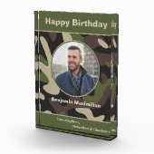 Happy Birthday Militaire Camouflage Aangepast Fotoblokken (Rechts)