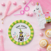Happy Birthday Miniature Schnauzer Dog Party Papieren Bordje (Feest)