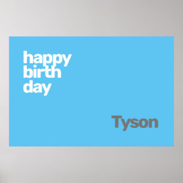 happy Birthday minimal simple CUSTOM Poster