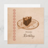 Happy Birthday-minimalistische kaart (Voorkant / Achterkant)