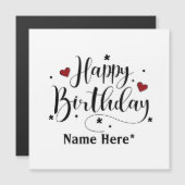 Happy Birthday minimalistische kalligrafie Kaarten (Voorkant / Achterkant)