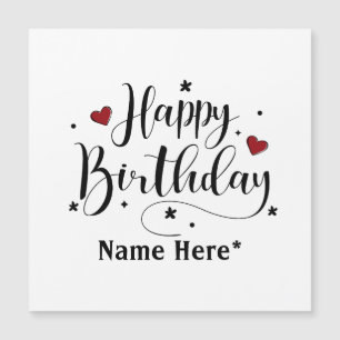 Happy Birthday minimalistische kalligrafie Kaarten