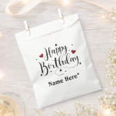 Happy Birthday-minimalistische typografie Bedankzakje (Geknipt)