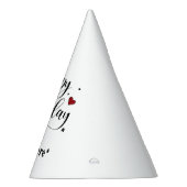 Happy Birthday-minimalistische typografie Feesthoedjes (Rechts)