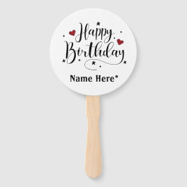 Happy Birthday-minimalistische typografie Handwaaier