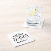 Happy Birthday-minimalistische typografie Kartonnen Onderzetters (Insitu)