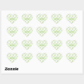 Happy Birthday Mint Green Hearts Sticker (Vel)
