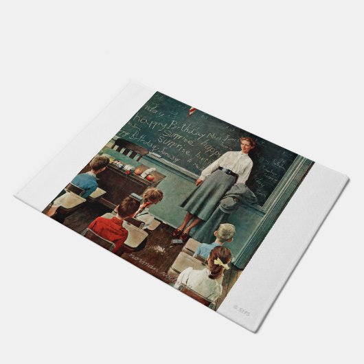 Happy Birthday, Miss Jones van Norman Rockwell Deurmat (Schuin)