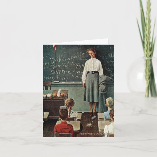 Happy Birthday, Miss Jones van Norman Rockwell Kaart (Voorkant)
