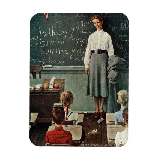 Happy Birthday, Miss Jones van Norman Rockwell Magneet (Verticaal)
