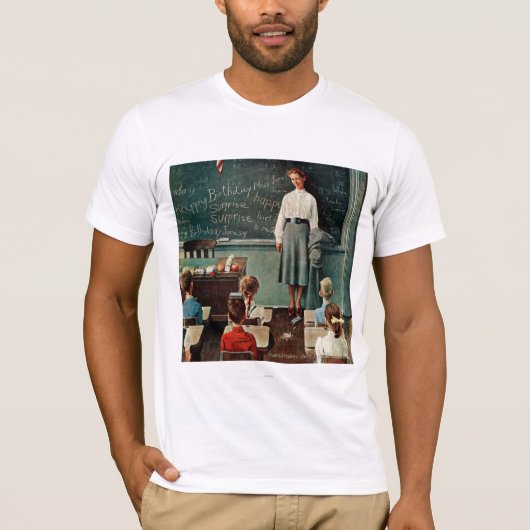 Happy Birthday, Miss Jones van Norman Rockwell T-shirt (Voorkant)