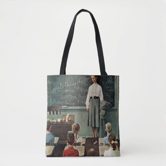 Happy Birthday, Miss Jones van Norman Rockwell Tote Bag (Voorkant)
