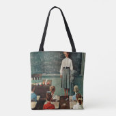 Happy Birthday, Miss Jones van Norman Rockwell Tote Bag (Achterkant)