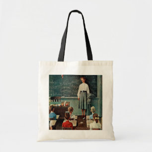 Happy Birthday, Miss Jones van Norman Rockwell Tote Bag