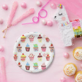 Happy Birthday Mixed Cupcakes Papieren Bordje (Feest)