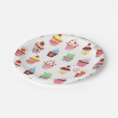 Happy Birthday Mixed Cupcakes Papieren Bordje (Gekanteld)