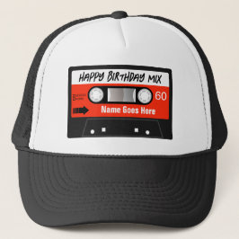Happy Birthday Mixtape Red Cassette Gepersonalisee Trucker Pet