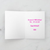 Happy Birthday Miz Cotton Kaart (Binnen)