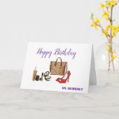 Happy Birthday mode kaart (Gele Bloem)