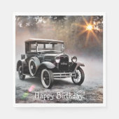 Happy Birthday Model A-auto Servet (Voorkant)