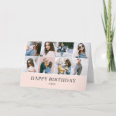 Happy Birthday Modern Foto Kaart (Voorkant)