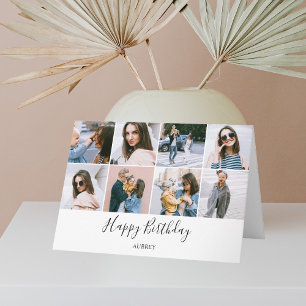Happy Birthday Modern Foto Kaart