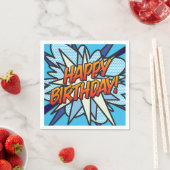 HAPPY BIRTHDAY Modern Fun Blue Servetten (Insitu)