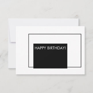 Happy Birthday Modern Luxury Elegant Custom RSVP Kaartje