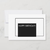 Happy Birthday Modern Luxury Elegant Custom RSVP Kaartje (Voorkant)