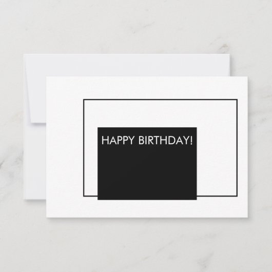 Happy Birthday Modern Luxury Elegant Custom RSVP Kaartje (Voorkant)