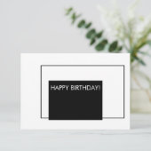 Happy Birthday Modern Luxury Elegant Custom RSVP Kaartje (Staand voorkant)