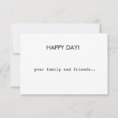 Happy Birthday Modern Luxury Elegant Custom RSVP Kaartje (Achterkant)