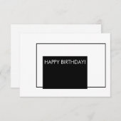 Happy Birthday Modern Luxury Elegant Custom RSVP Kaartje (Voorkant / Achterkant)