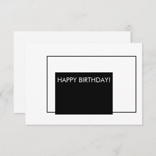 Happy Birthday Modern Luxury Elegant Custom RSVP Kaartje (Voorkant / Achterkant)