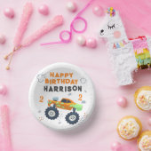 Happy Birthday Modern Monster Car Trucks Name Papieren Kommen (Feest)