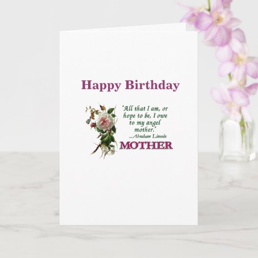 Happy Birthday Moeder AR Card Kaart (Orchidee)